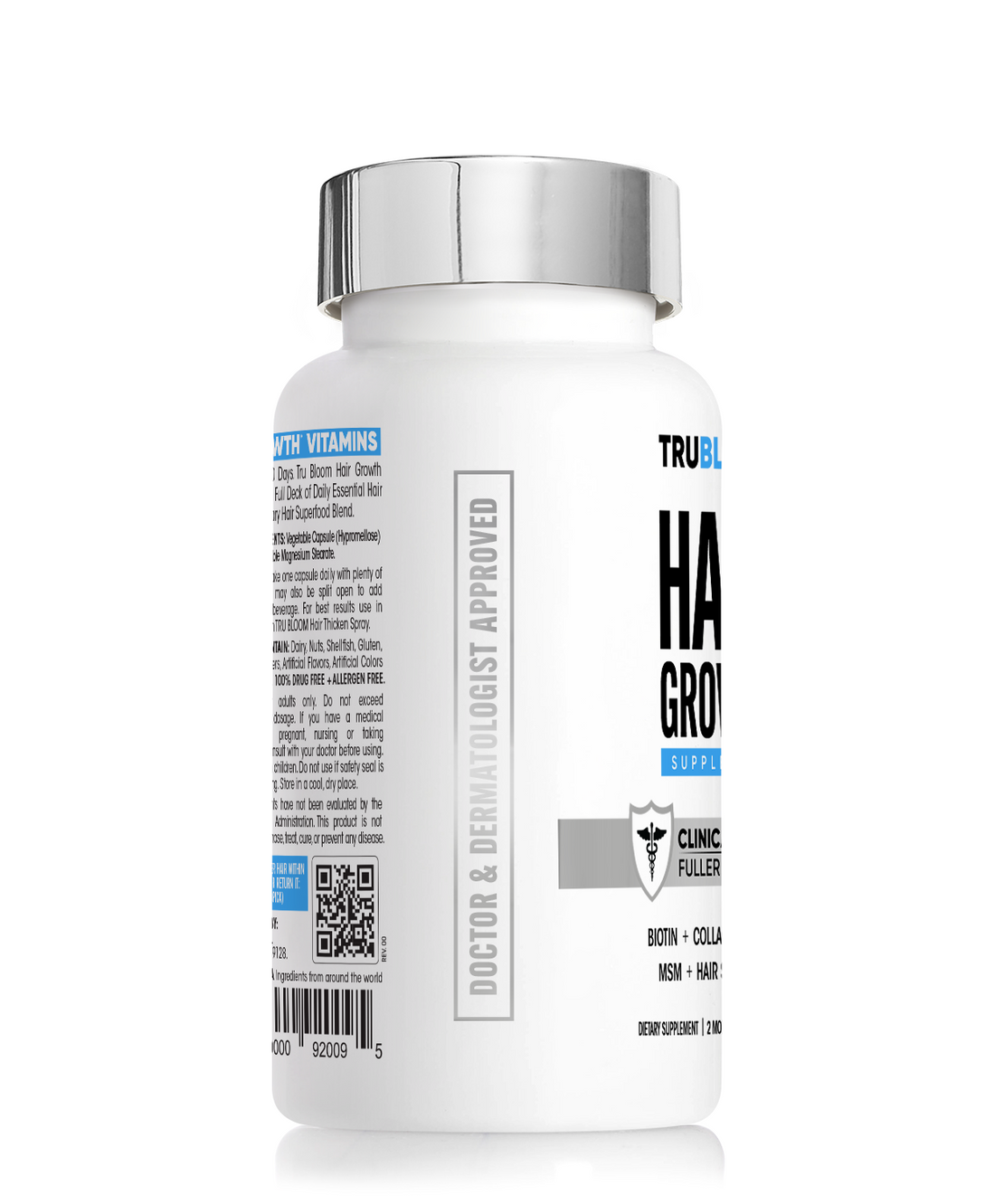 TRU BLOOM Hair Growth Vitamins - 60 Day Hair Challenge ( 2 Month Supply )